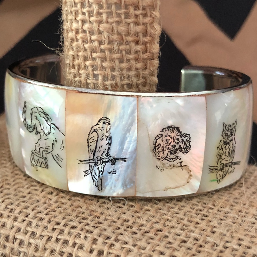 Cuff Bracelet Elephant Owl Dog Parrot Phillipines